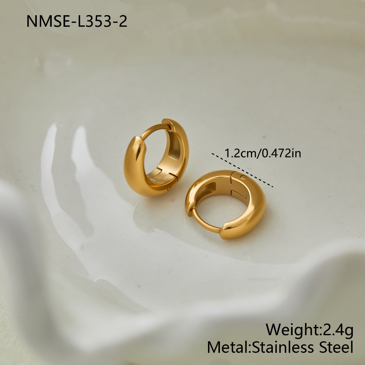 Stainless Steel Sweet Cool Style Geometric Metal Female Earrings