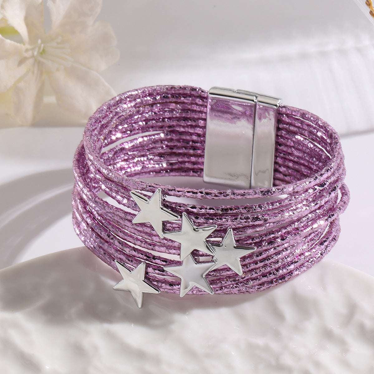 Women's Strap Design Creative Five-pointed Star Accessories Bracelets