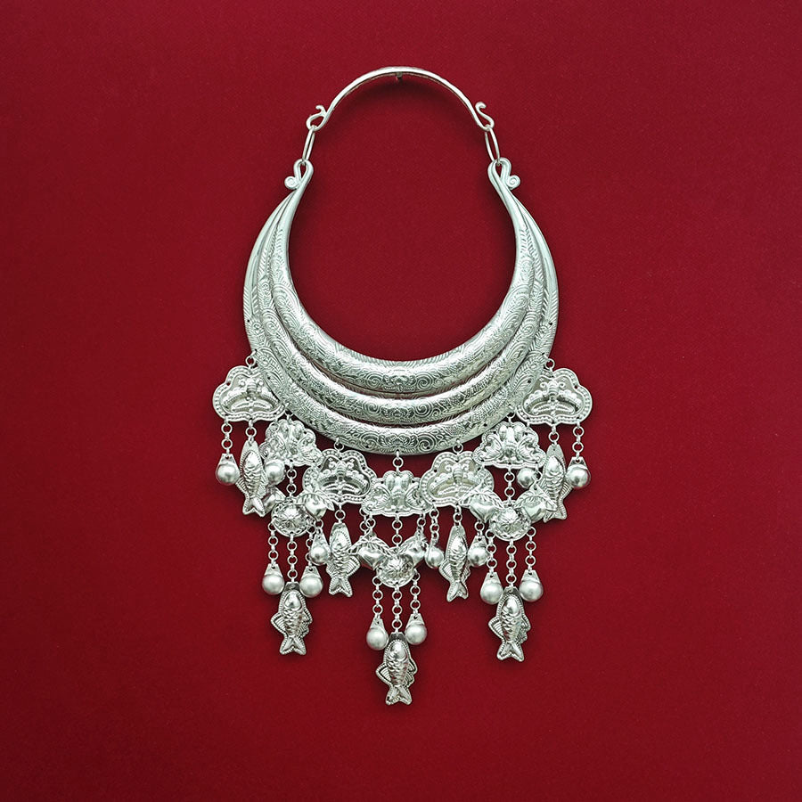 Ethnic Minority Characteristic Large Festival Perform Dance Pattern Collar
