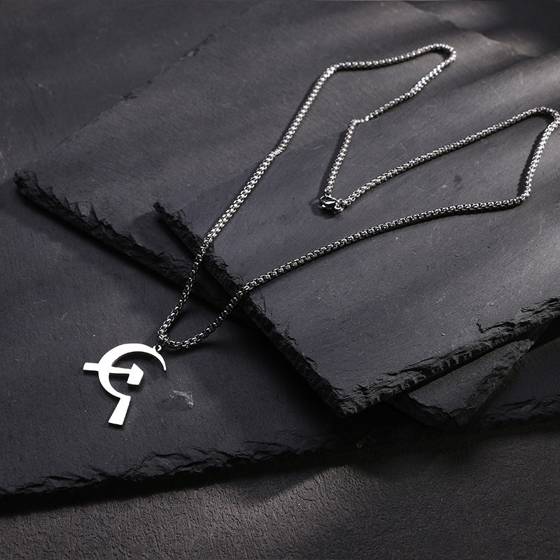Women's & Men's Steel National Fashion Sickle Hammer Hip Hop Cool Does Not Pendants
