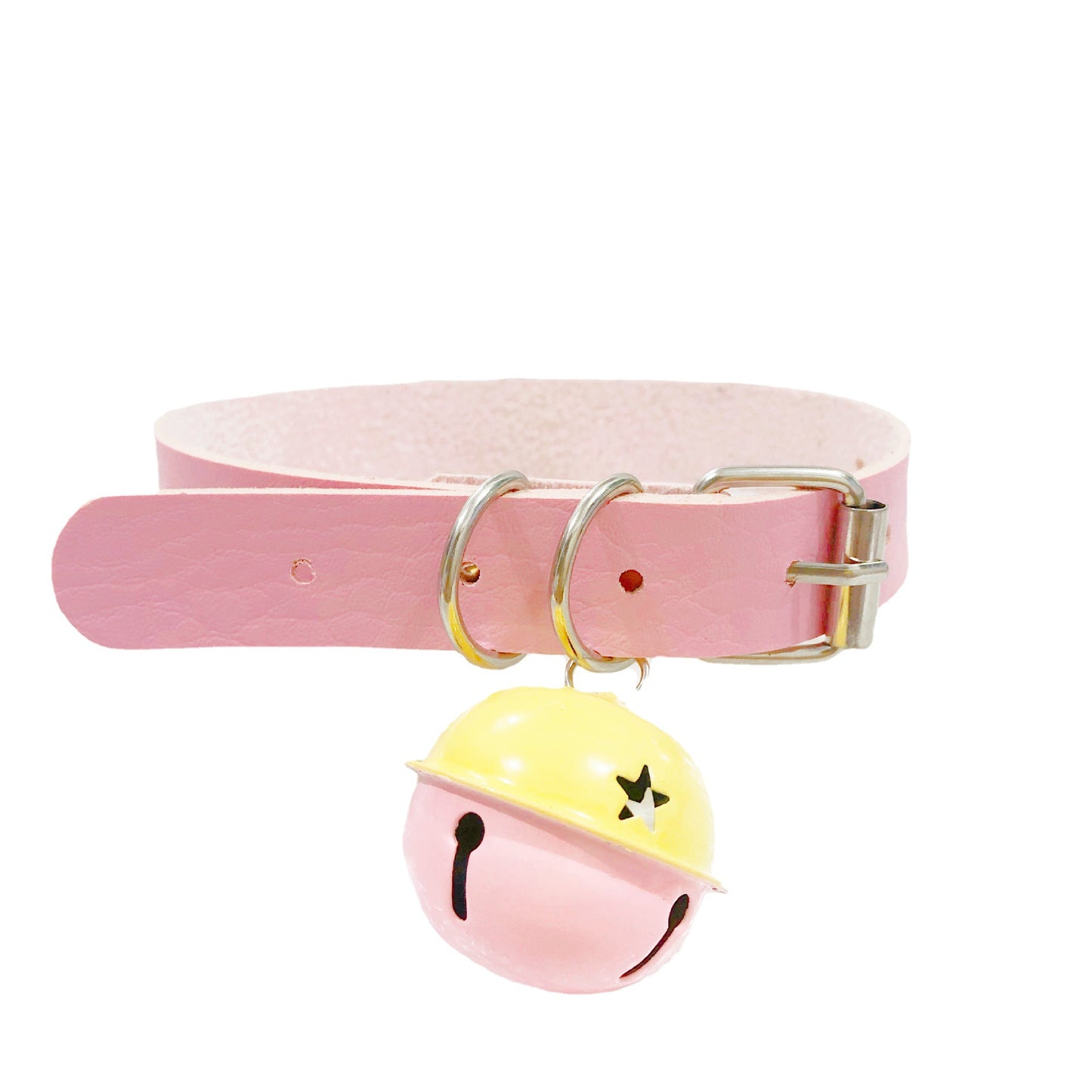 Big Bell Leather Neck Maid Style Drag Collar