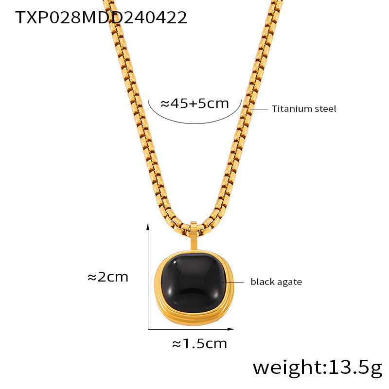 Retro Geometric Tigereye Graceful Personality Design Jewelry Set