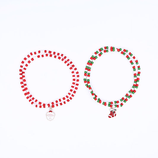 Fashion Christmas Party Decorations Beads Stringed Bracelets