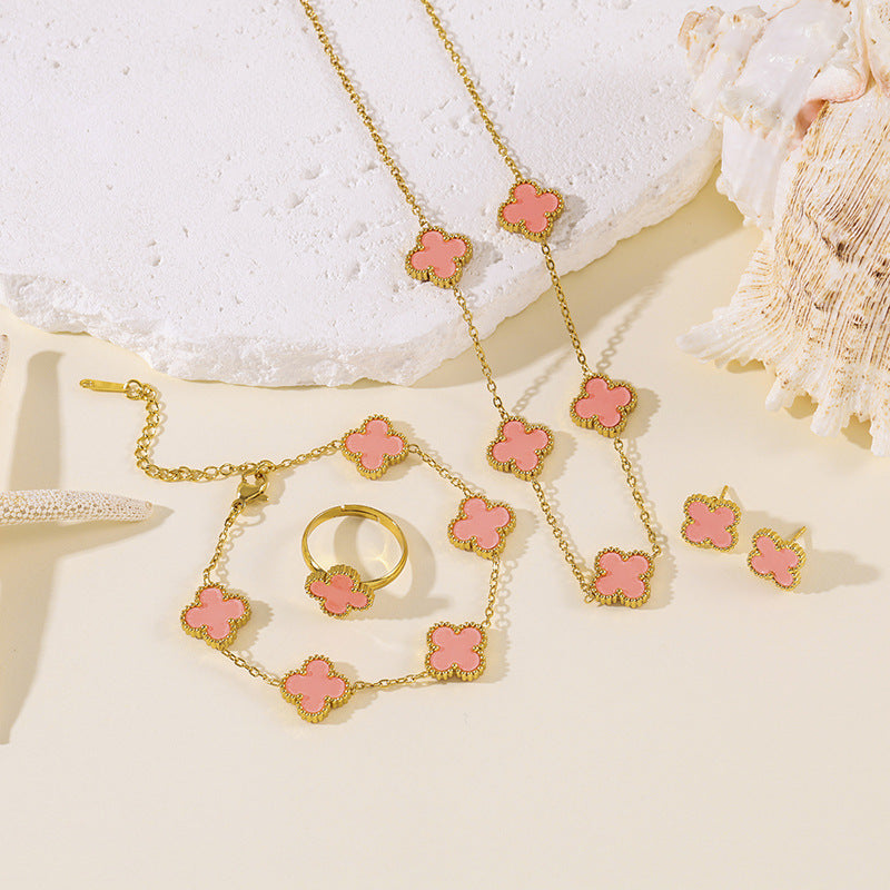 Version Clover Ear Lucky Pork Belly Necklaces