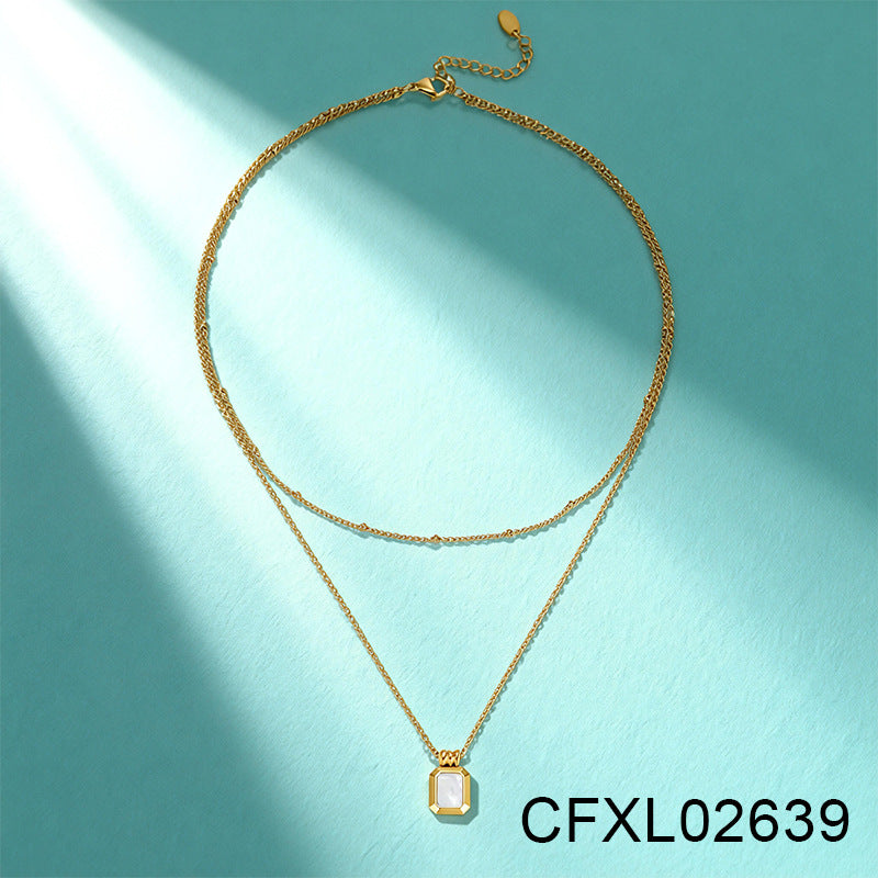 Women's Light Luxury High-grade Titanium Steel Simple Geometric Necklace