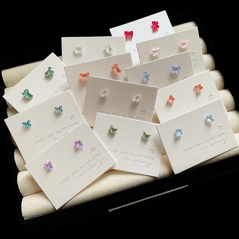 Women's Color Butterfly Simple Sweet Gentle Cute Earrings