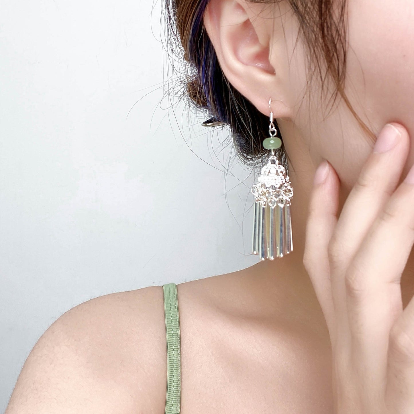 Fashion Fan Tassel Female Summer Retro Earrings