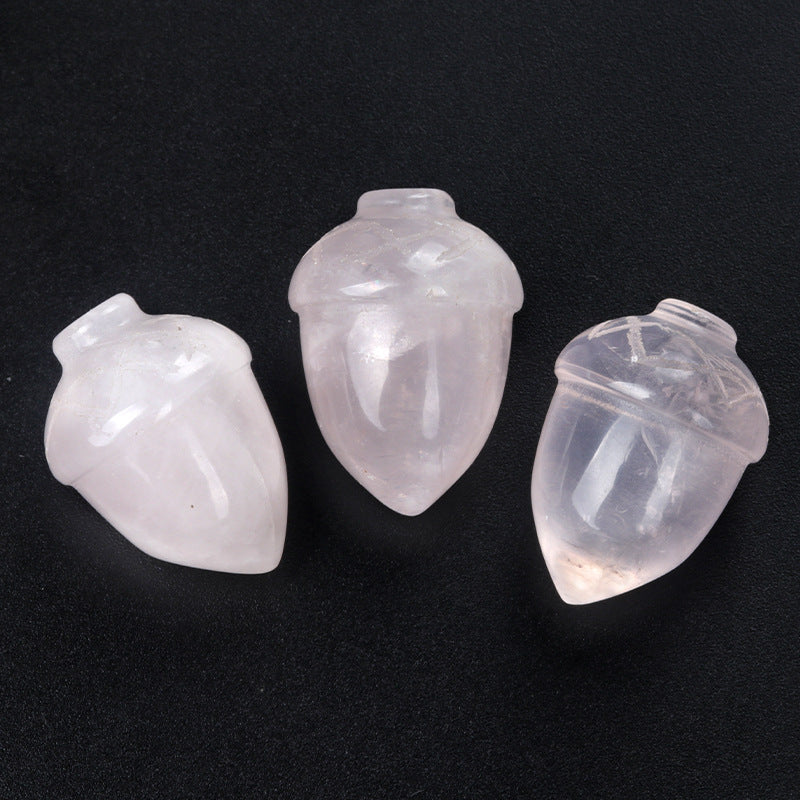Siberian Hazelnut Acorn Stone Pine Cone Creative Carved Mini Jewelry Accessories