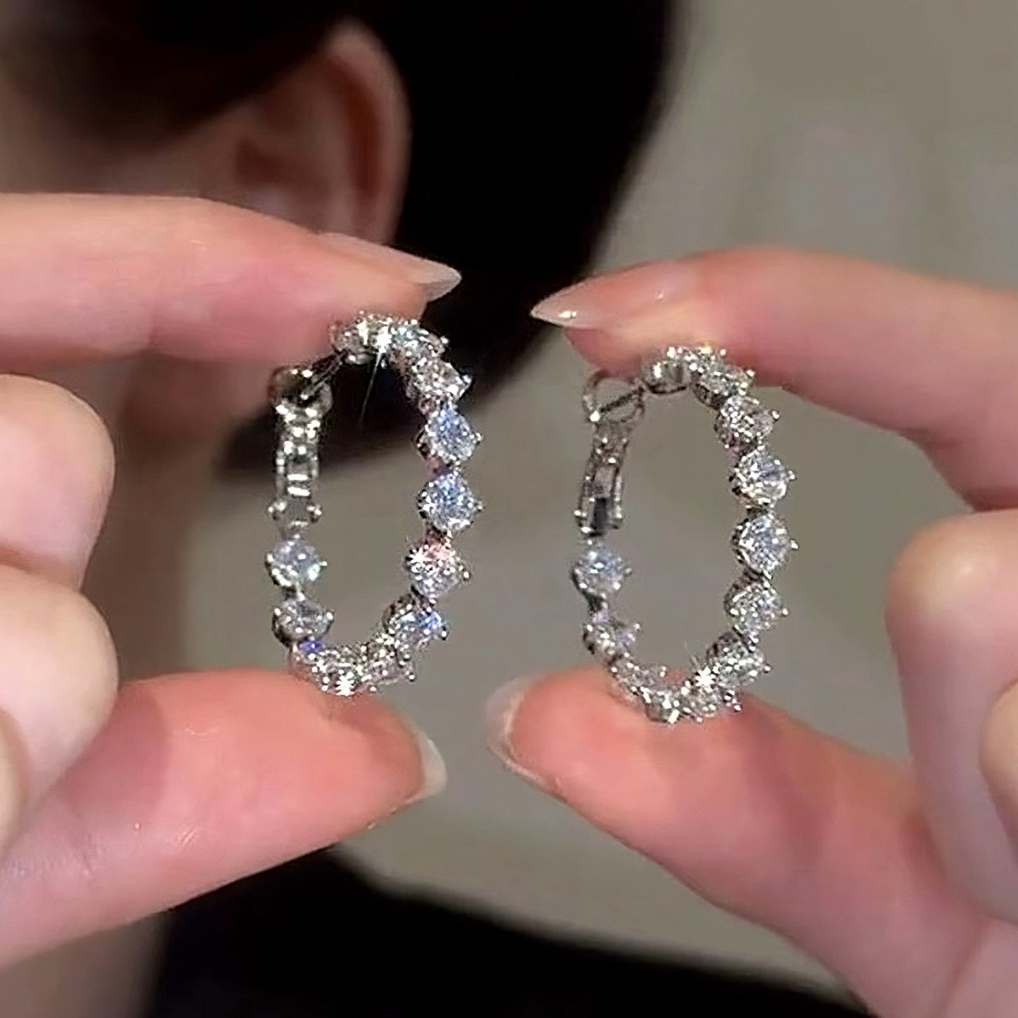 Women's Zircon Eardrop Niche Design Simple Fashion Earrings