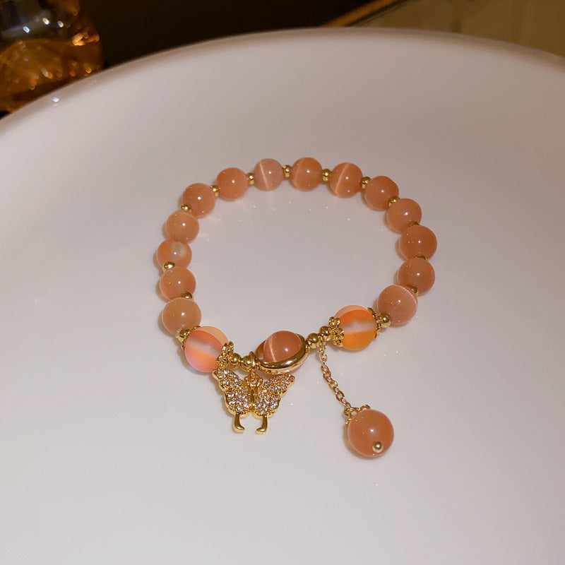Rhinestone Zircon Butterfly Opal Graceful Personality Trendy Fashion Bracelets