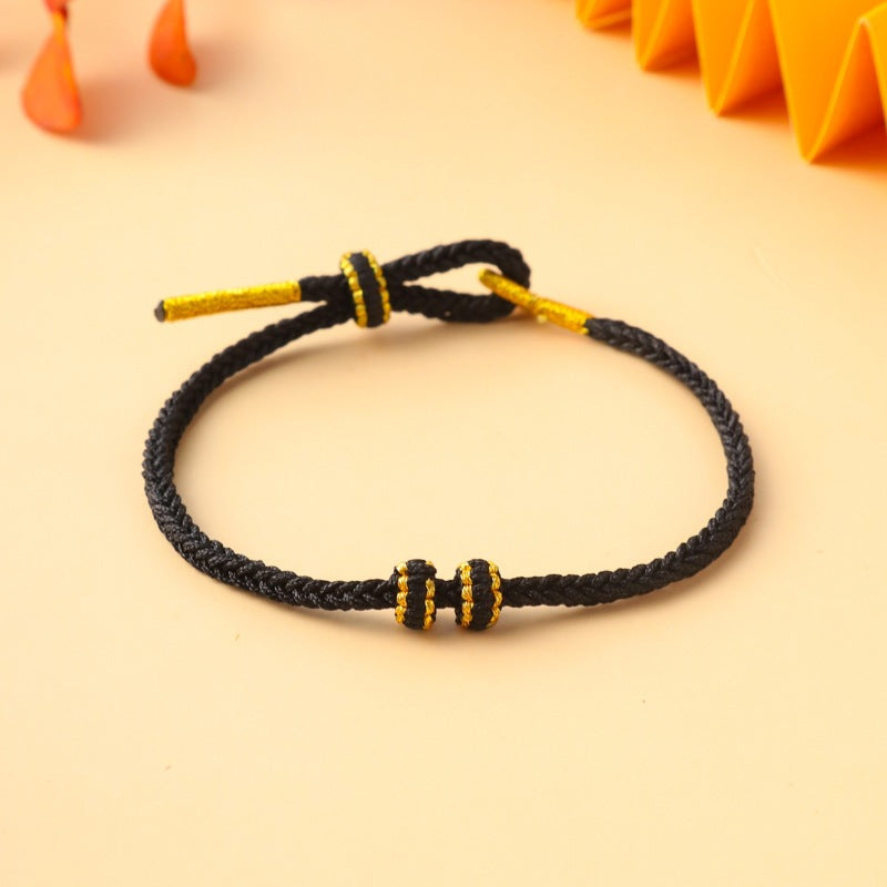 Children's Colorful Braided Rope Wrist String Safe Red Bracelet