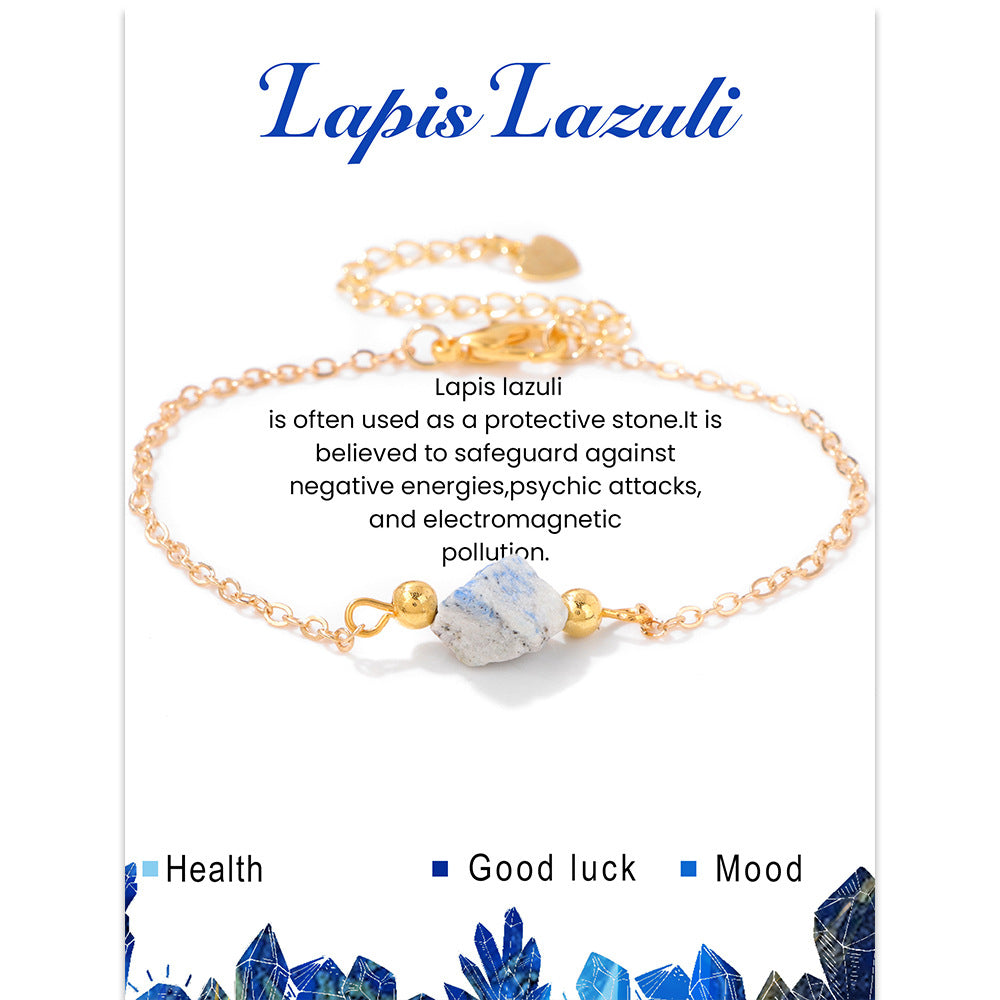 Natural Irregular Rough Stone Beads Chain Bridesmaid Proposal Bracelet