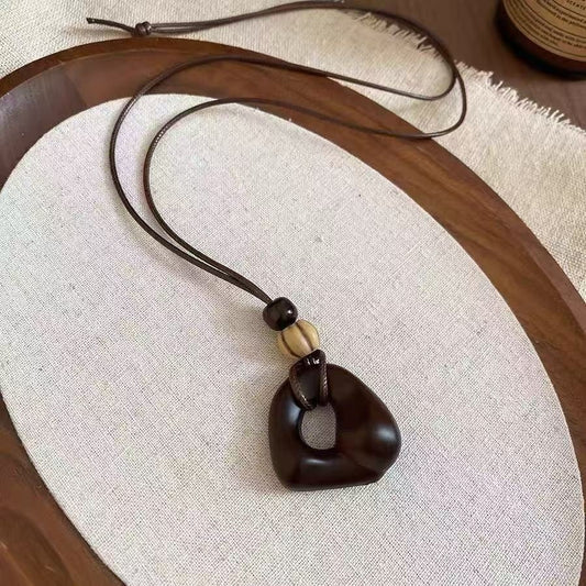 Women's Irregular Resin Style Long Sweater Chain Niche Design Necklace