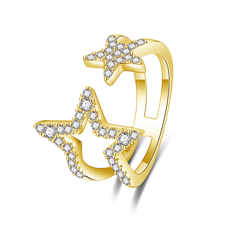 Plated Fashion Personalized Opening Hollow Popular Ring
