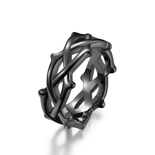 Vine Woven Titanium Steel Branches Personality Fashionable Goods Rattan Rings