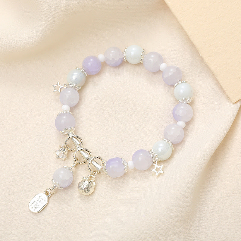 Graceful Crystal Super Moonstone Couple Girlfriends Bracelet