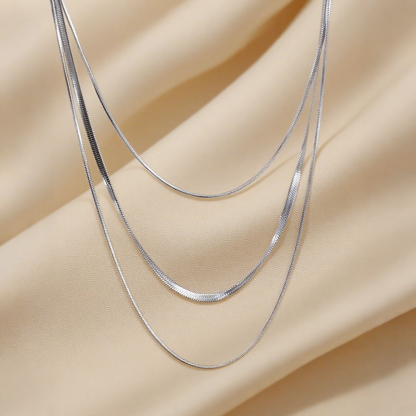 Titanium Female Like Flat Snake Hip Necklaces
