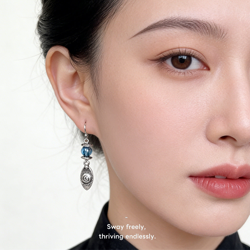 Handmade Works Literary Retro Simplicity Vintage Female Earrings