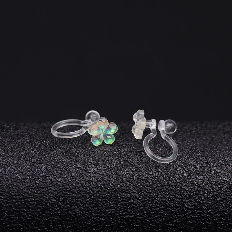 Fairy Flower Resin Summer Style Sweet Simple Temperament Stud Earrings
