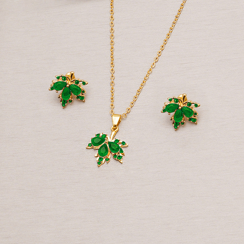 Maple Leaf Two-piece Special Interest Light Necklaces