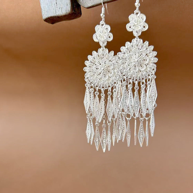 Ethnic Style Peacock Retro Ear Hook Earrings