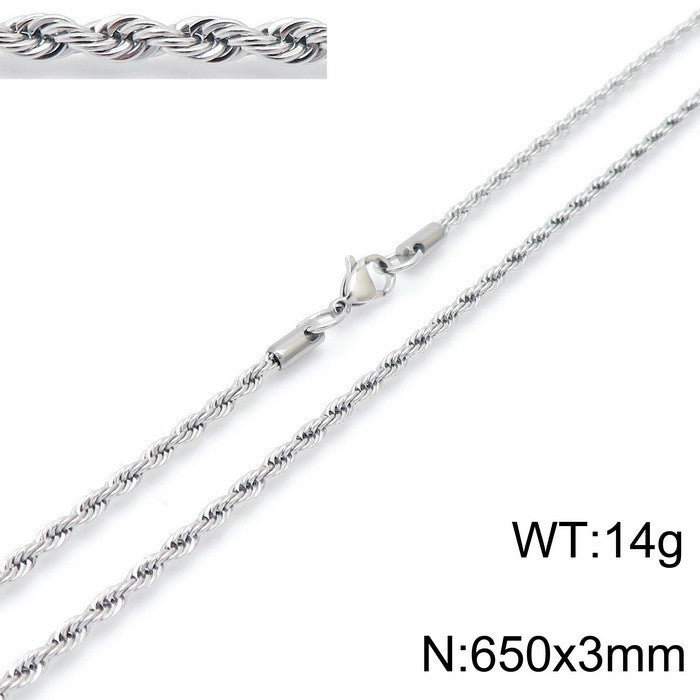 Women's & Men's Thick Thin Clavicle Chain Accessories Rock Necklaces