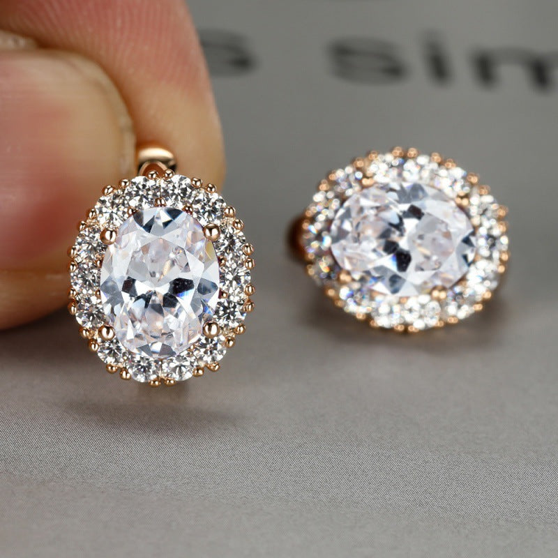 Women's White Diamond For Small Personality Simple Stud Earrings