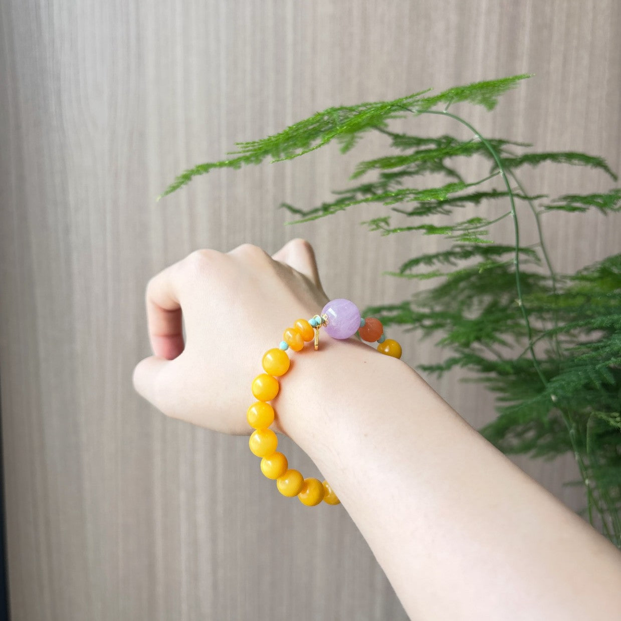 Chicken Grease Full Honey High Imitation Old Wax Amber Fidelity Bracelet