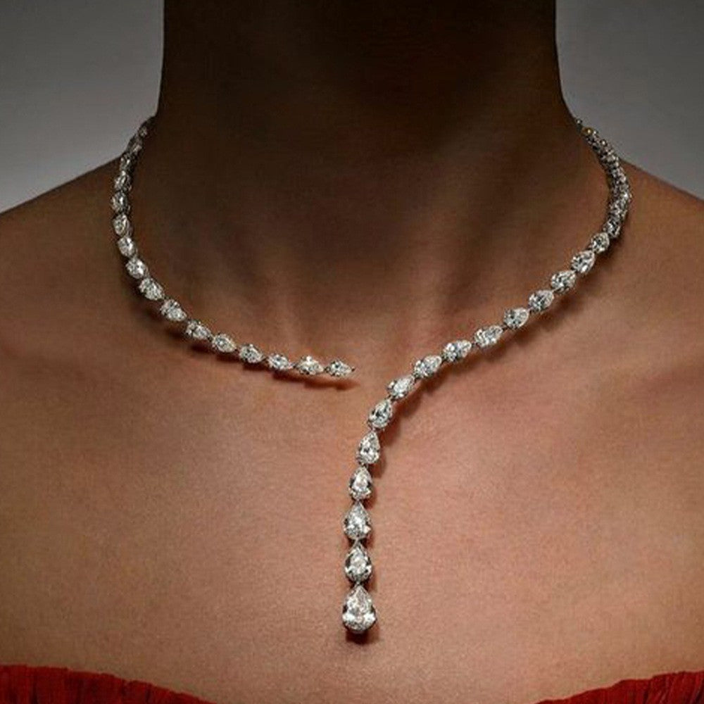 Women's Diamond Open High-grade Party Fashion Alloy Collar