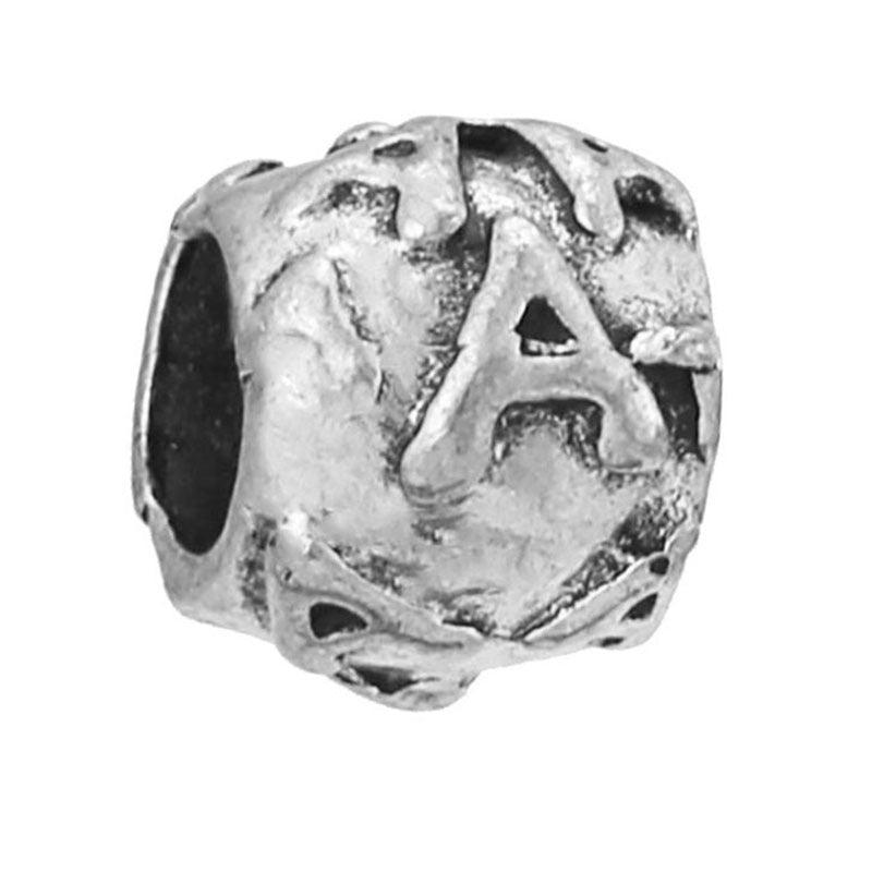 Alloy Large Hole Beads Hollowed Heart Shape Jewelry Accessories