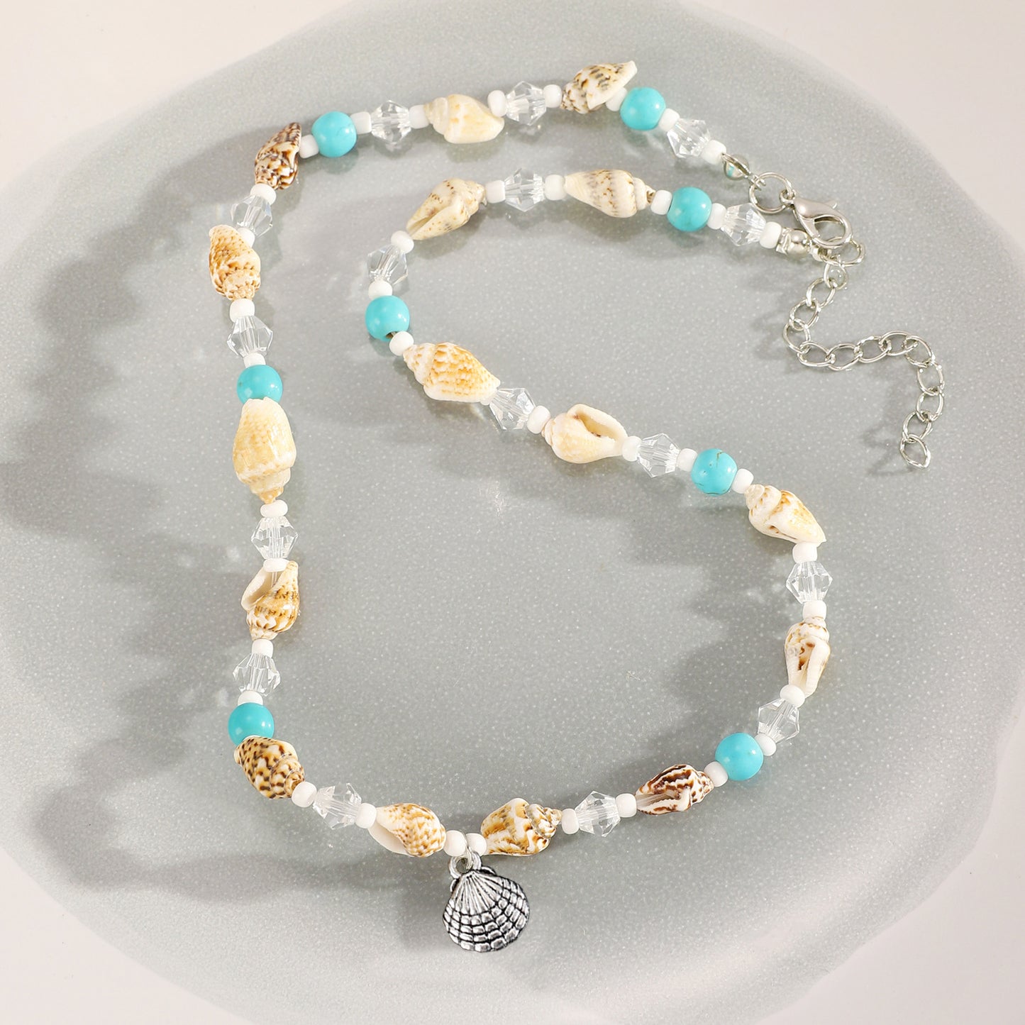 Ocean Style Cartoon Shell Female Bohemian Creative Weaving Turtle Jewelry Set