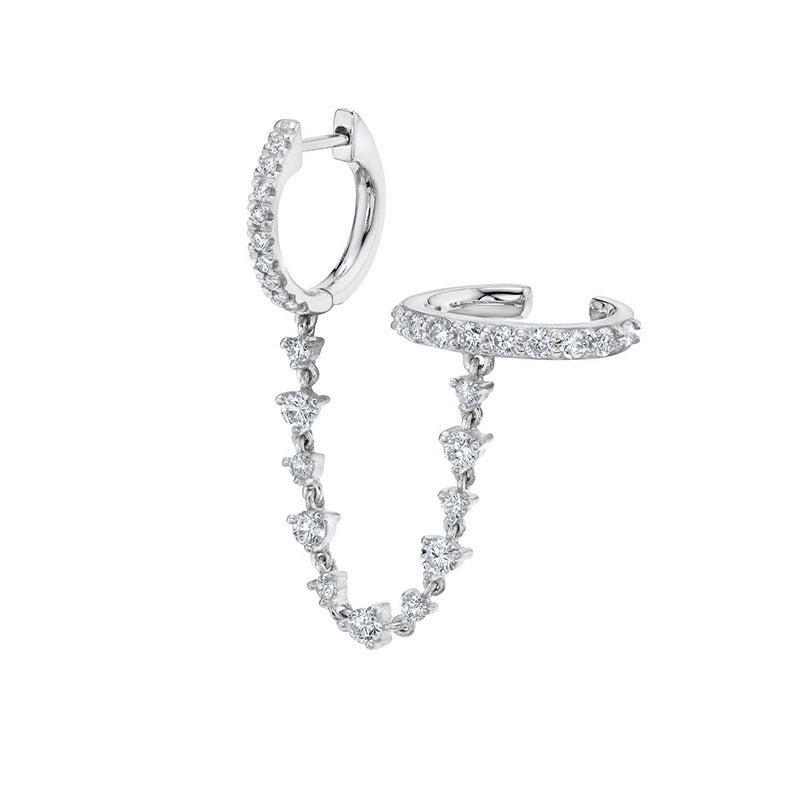 Women's Chain Double Hole Ear Fashion Trend Rings