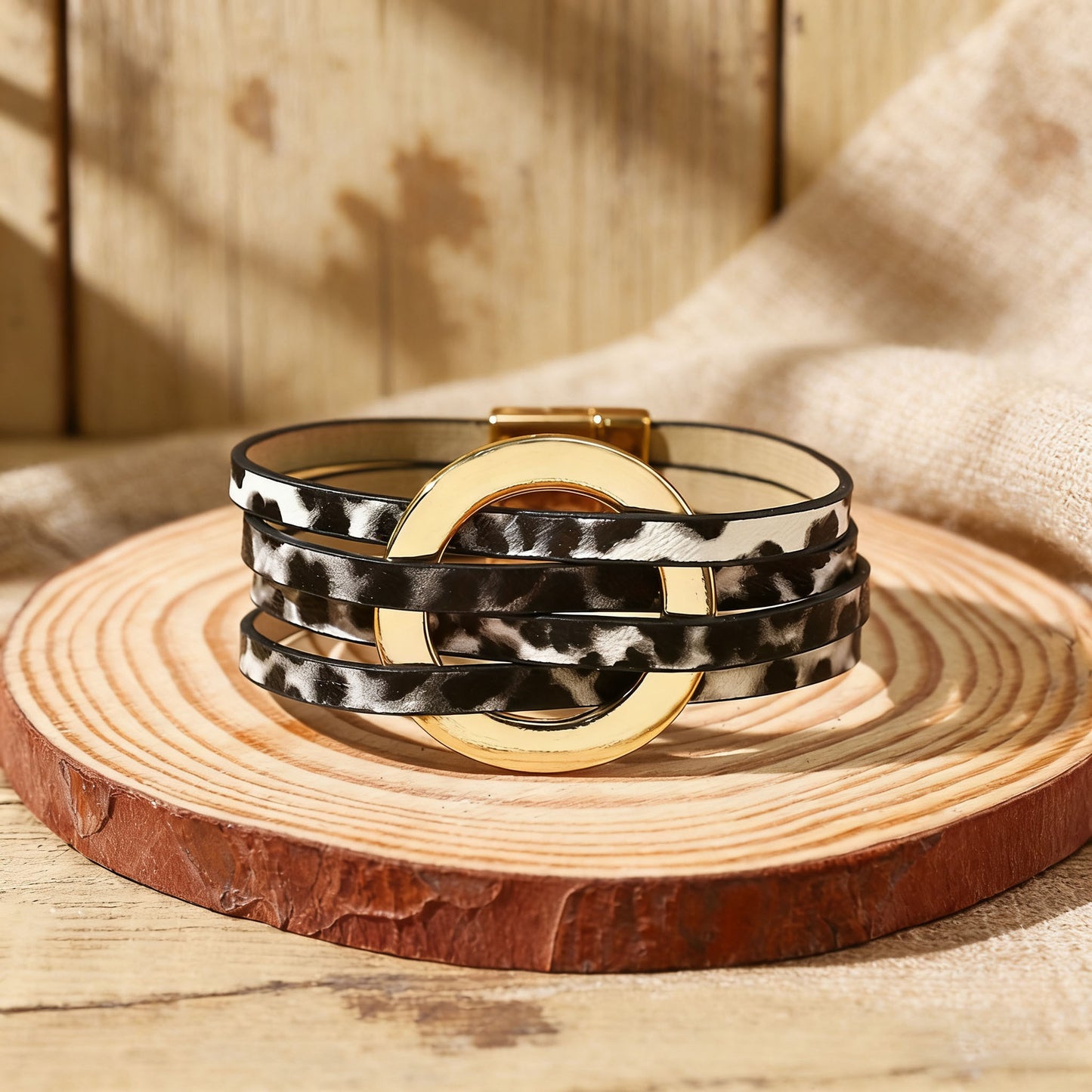 Twin Sense Leather Female Style Niche Design Bracelet