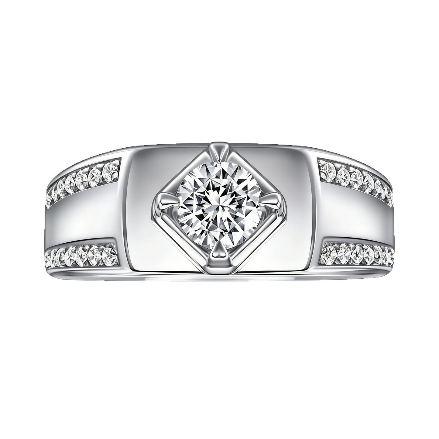 Men's Ya Zircon Personality Trend Luxury Fashion Ring
