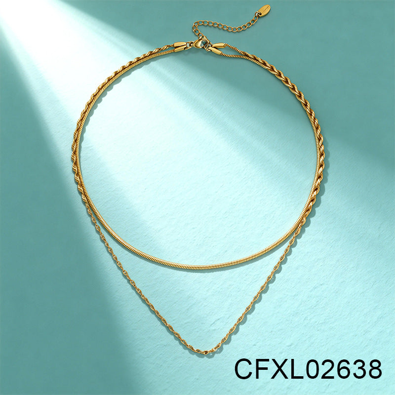 Women's Light Luxury High-grade Titanium Steel Simple Geometric Necklace