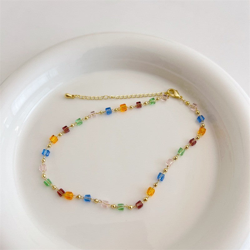 Women's Design Colorful Crystal For Simple Personality Necklaces
