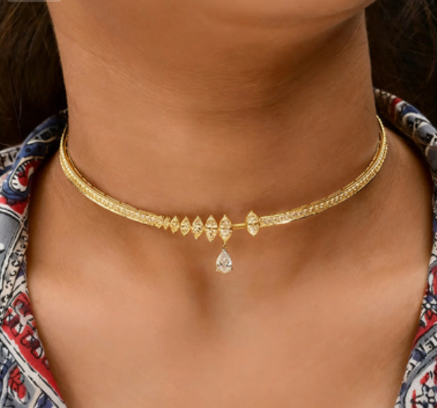 Women's Diamond Open High-grade Party Fashion Alloy Collar
