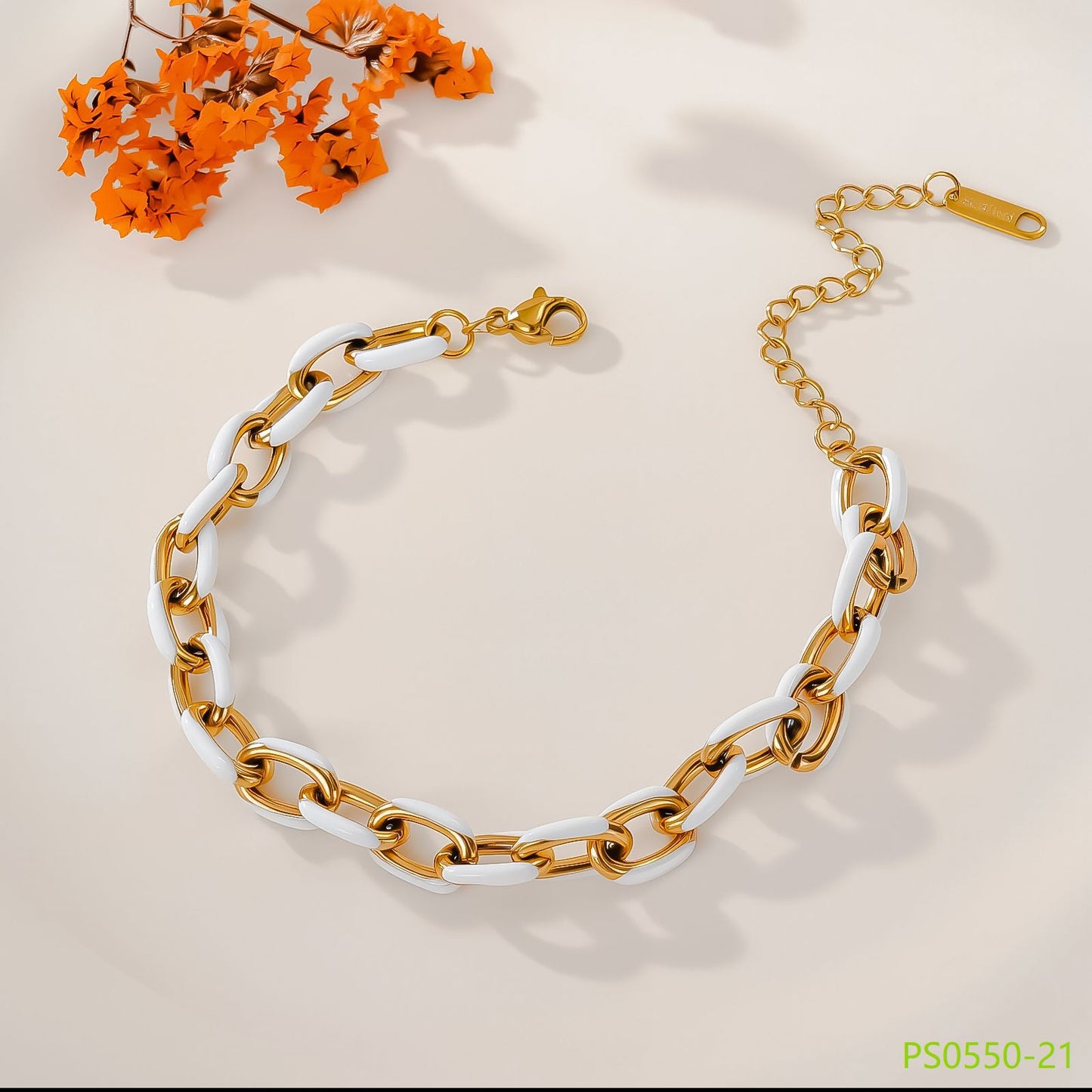 Dripping Two-piece Titanium Steel Thick Straps Jewelry Set