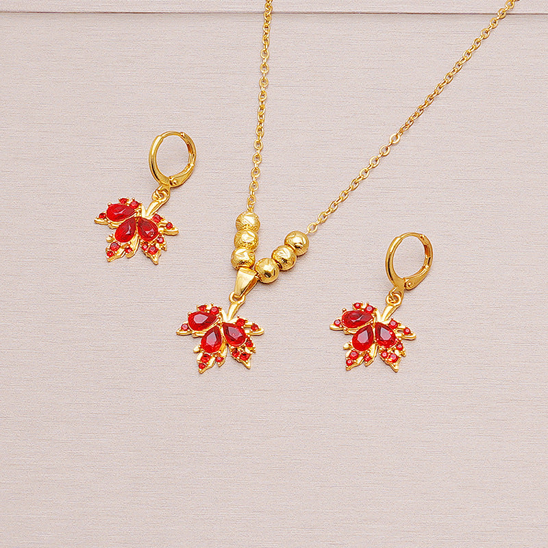 Maple Leaf Two-piece Special Interest Light Necklaces