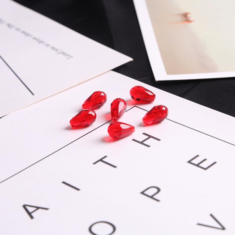 Drop-shaped Glass Crystal Loose Beads Handmade Rings