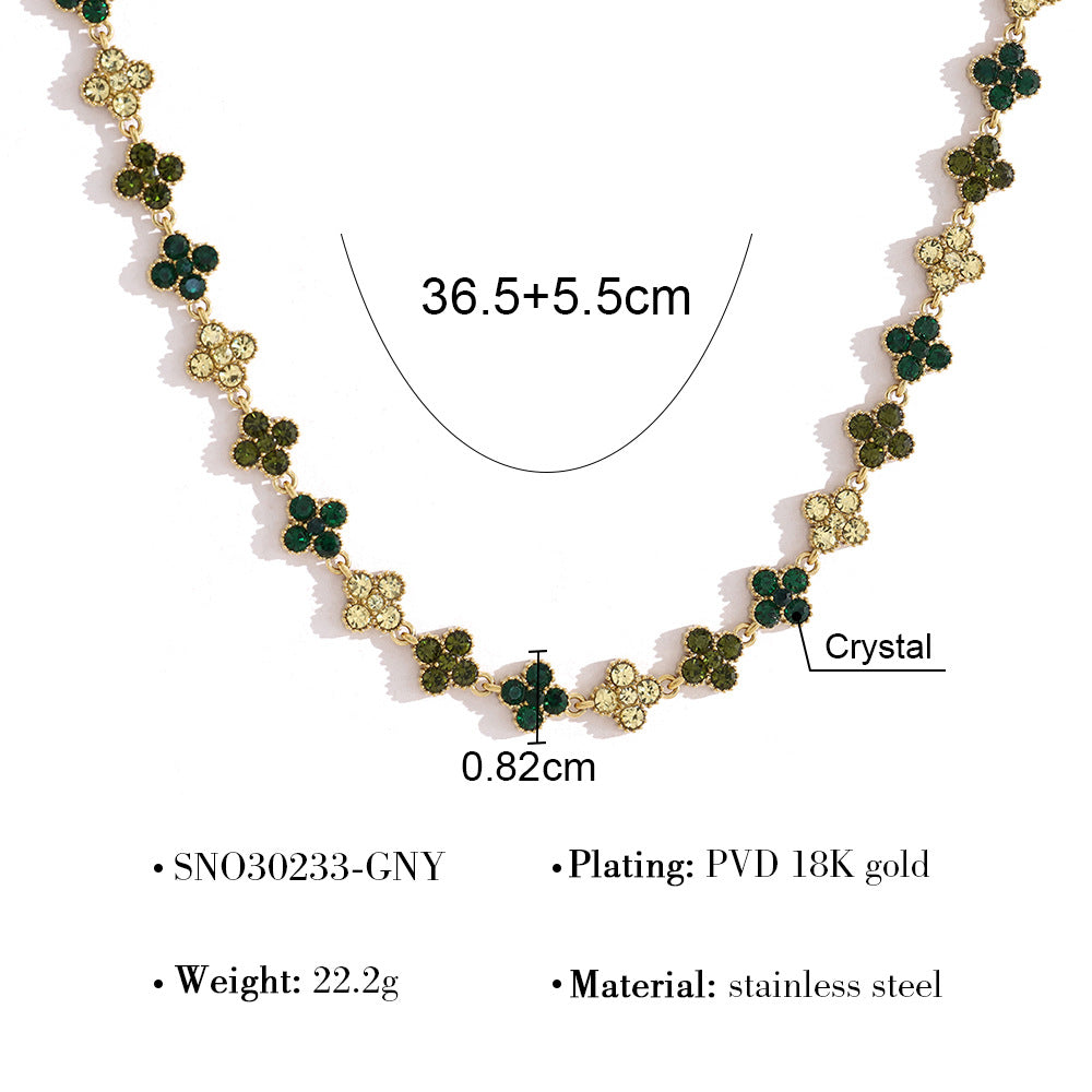 Women's Clover Exquisite Luxury Light High-grade Stainless Steel Necklace