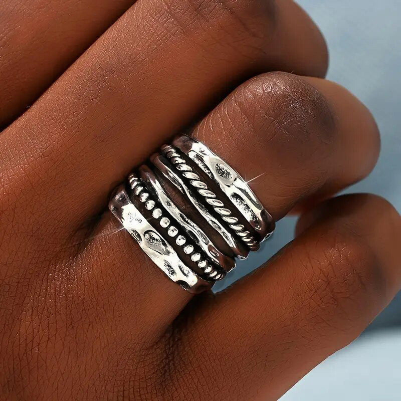 Shi Ancient Sier Retro Female Style Classical Rings