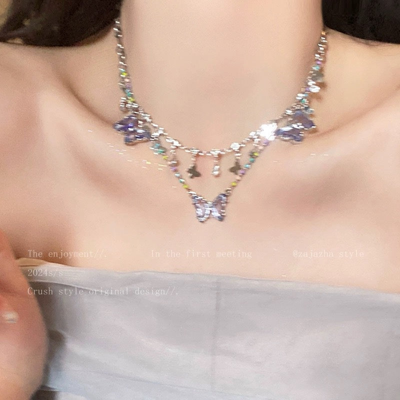 Retro Mori Style Flower Niche Temperament Entry Lux Exquisite Sweet Necklaces
