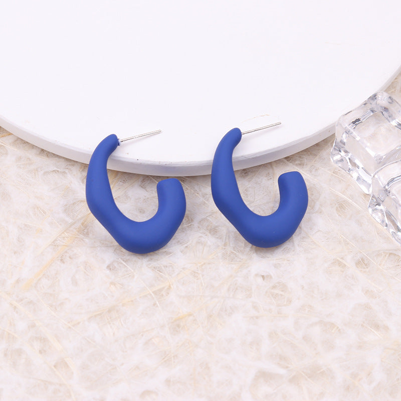 Crescent Circle Design Shaped High-grade Ear Earrings