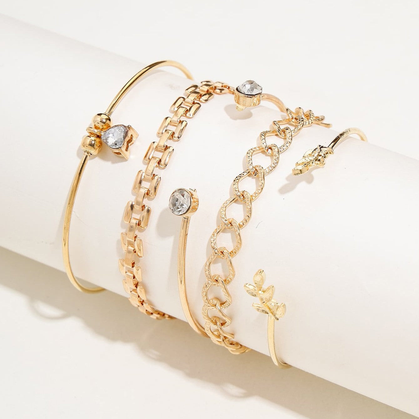 Punk Diamond Butterfly Twin Chain Hip Bracelet