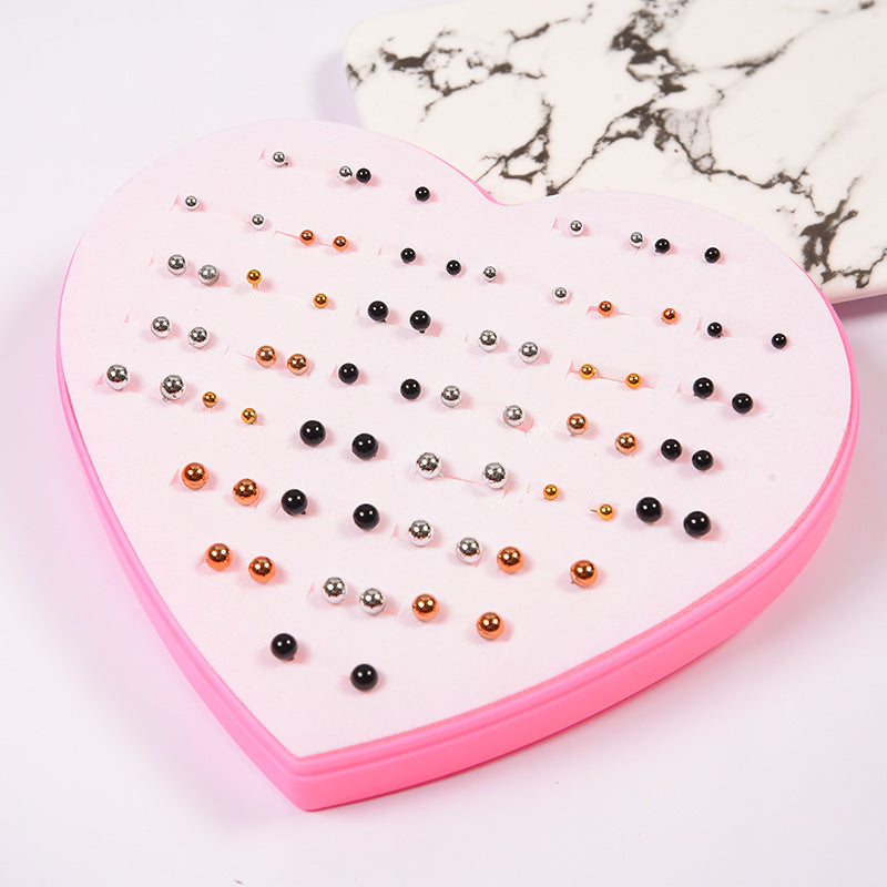 Women's Flower Love Heart Not Allergic To Stud Earrings
