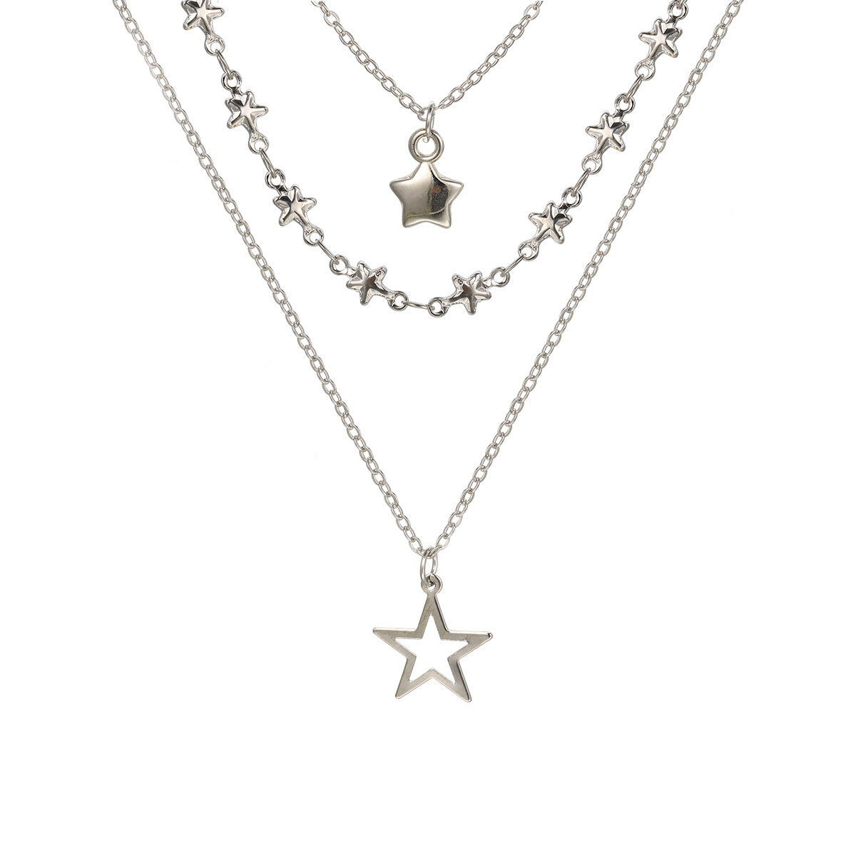 Women's Style Hollow Pentagram Twin For Personality Affordable Necklaces