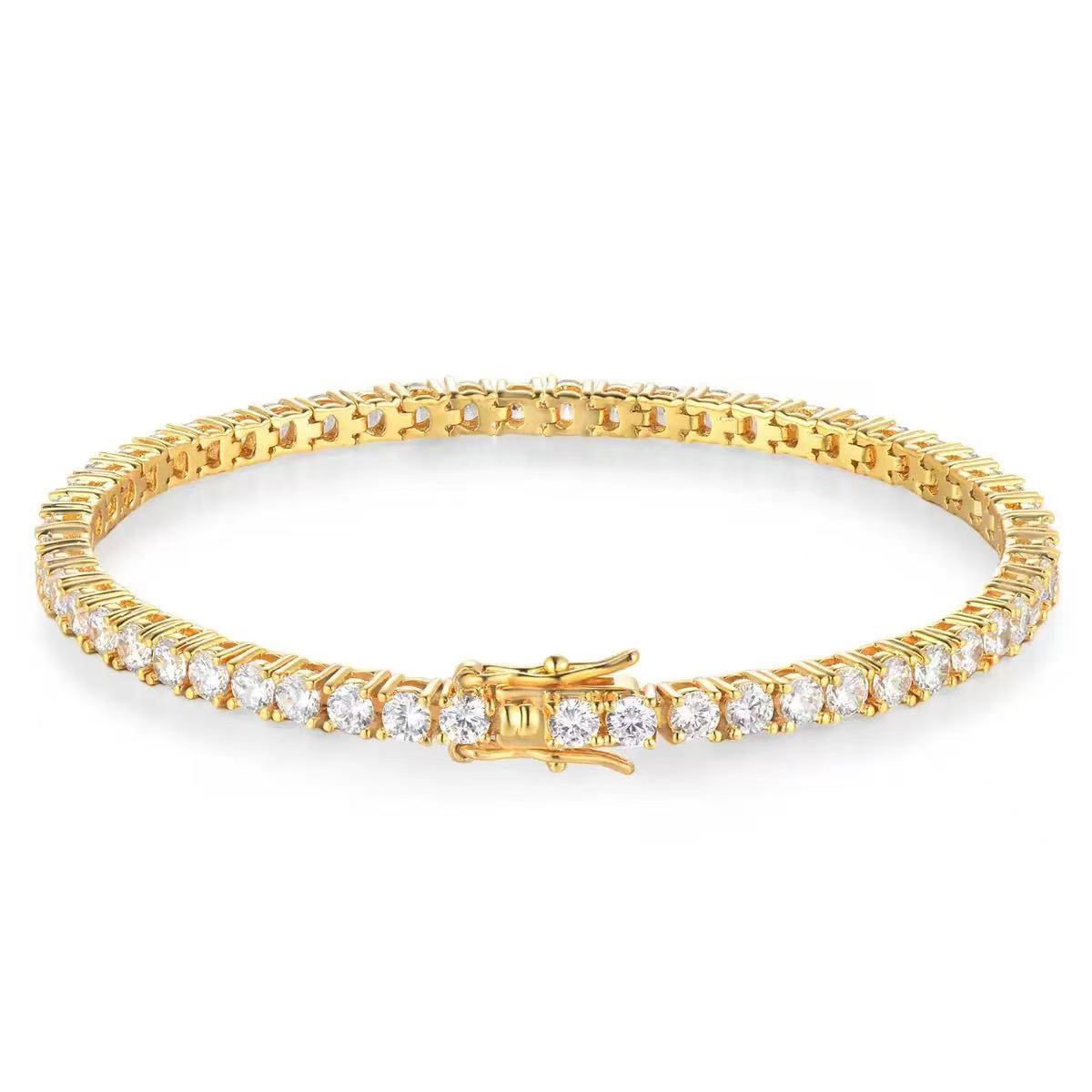 Women's & Men's Drill Hip Hop Tennis Chain Light Bracelets