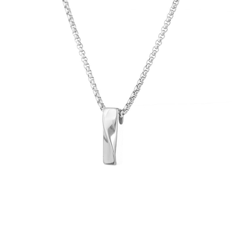 Men's Stainless Steel Long Geometric Mobius Fashion Necklaces