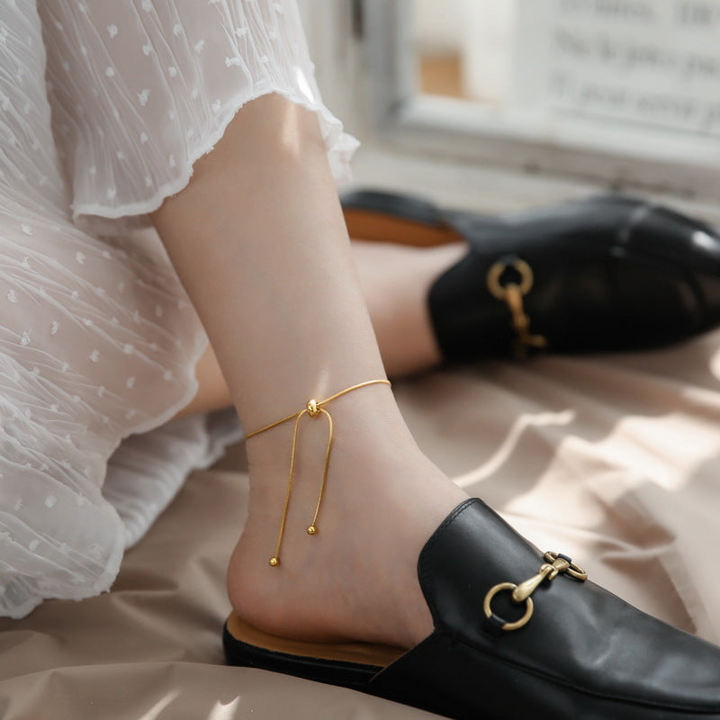 Simple Snake Bone Girlfriends Minimalist Mori Adjustable Length Does Not Bracelet